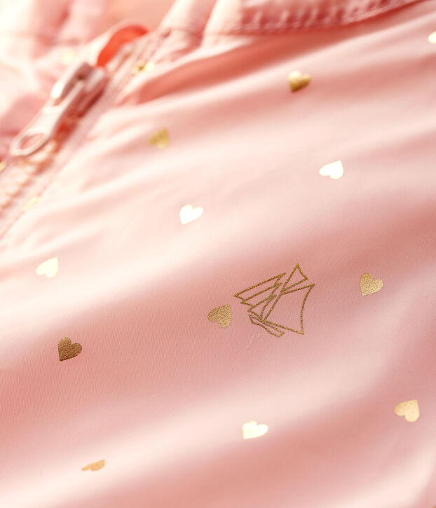 Blouson doubl&eacute; polaire b&eacute;b&eacute; mixte rose/jaune