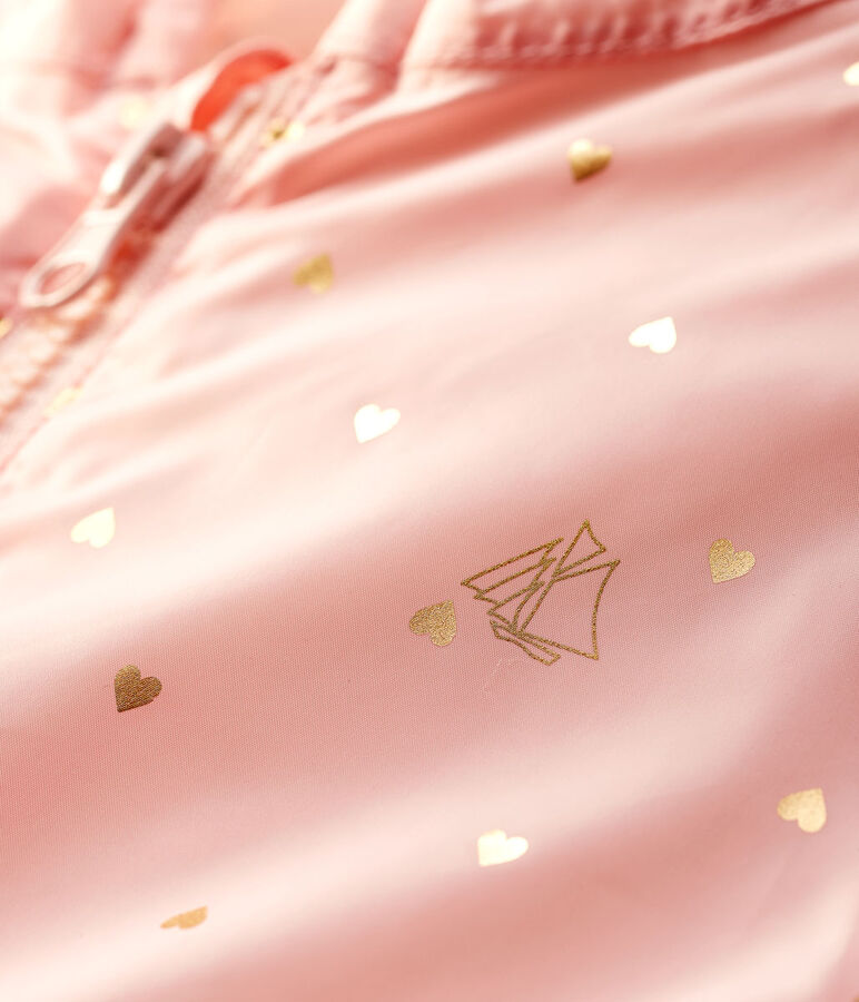 Blouson doubl&eacute; polaire b&eacute;b&eacute; mixte rose MINOIS/jaune OR