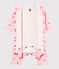 Bodyjama sans pieds bébé fille en côte 1x1 imprimée rose VIENNE/blanc MULTICO