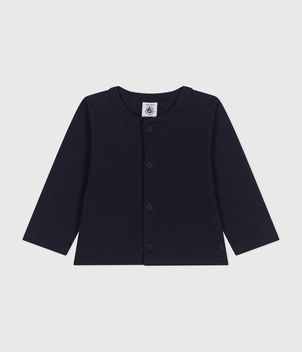 Cardigan en coton b&eacute;b&eacute; bleu marine