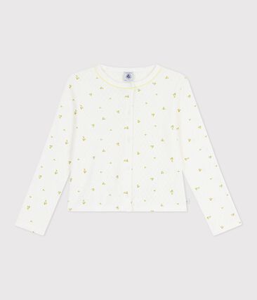Cardigan enfant en coton imprimé fleurs