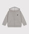 Sweatshirt zippé à capuche en molleton enfant garçon gris CHATON CHINE
