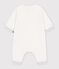 Combinaison b&eacute;b&eacute; en coton uni blanc