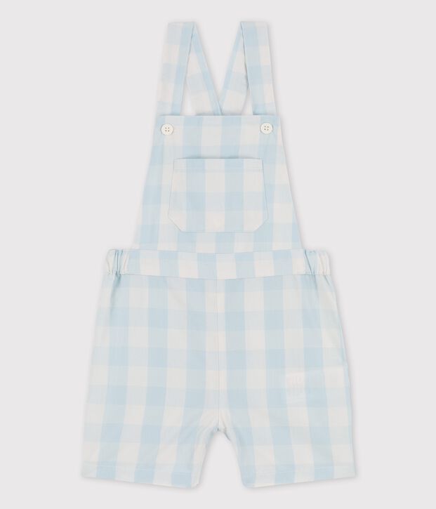 Salopette courte en popeline b&eacute;b&eacute; BOLDAIR/blanc