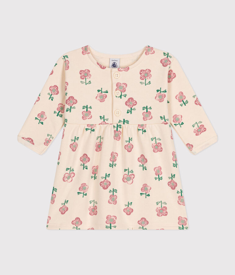 Robe manches longues b&eacute;b&eacute; jaune AVALANCHE/blanc DAISY