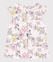Blouse manches courtes en popeline enfant fille blanc MARSHMALLOW/blanc MULTICO