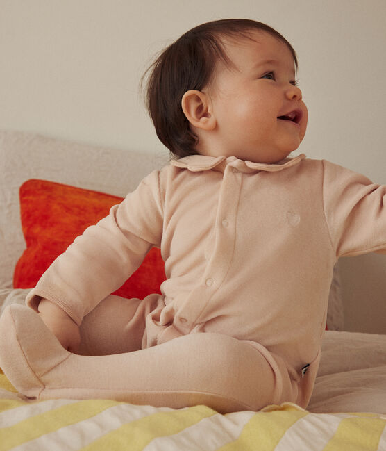 Pyjama en velours bébé rose SALINE