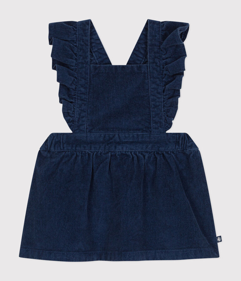 Robe sans manche en velours b&eacute;b&eacute; bleu CREPUSCULE