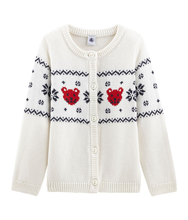Cardigan enfant mixte blanc/multicouleur