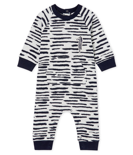 Combinaison longue bébé garçon Jean Jullien blanc MARSHMALLOW/ DASH CN