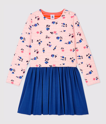 Robe manches longues coton et tubique enfant fille
