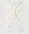 Legging imprimé fleuri en coton bébé blanc MARSHMALLOW/blanc MULTICO