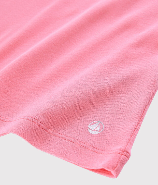 Tee-shirt manches courtes en coton enfant fille rose