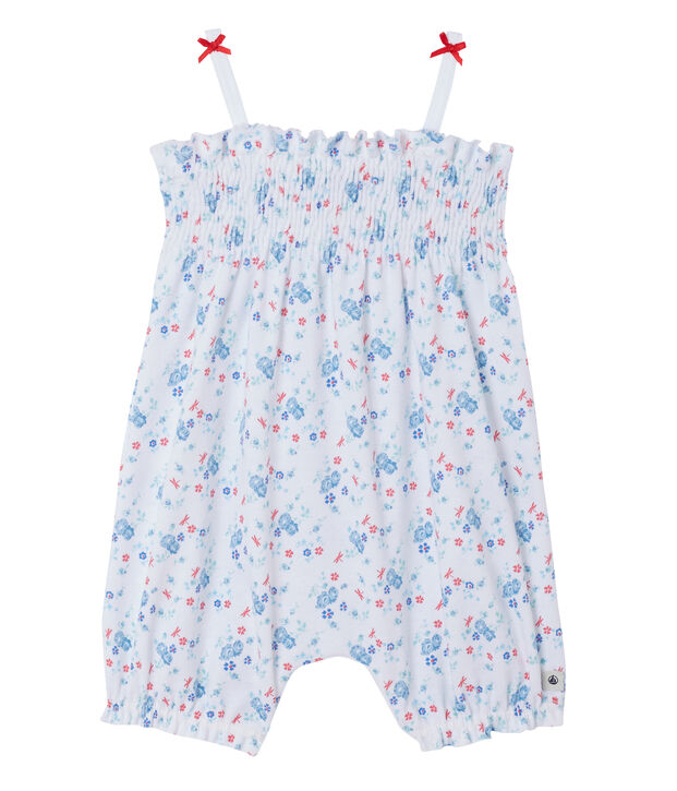 Combicourt b&eacute;b&eacute; fille imprim&eacute; blanc/bleu/multicouleur