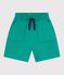 Bermuda short enfant en coton uni vert