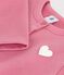 Cardigan enfant en coton uni rose