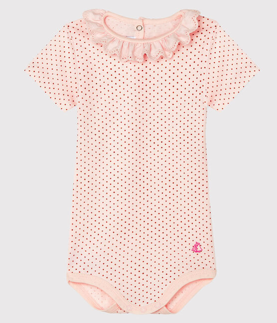 Body bébé fille à collerette rose FLEUR/rose COPPER