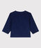 Chemise manches longues bébé en velours extra fin BLEU FONCE