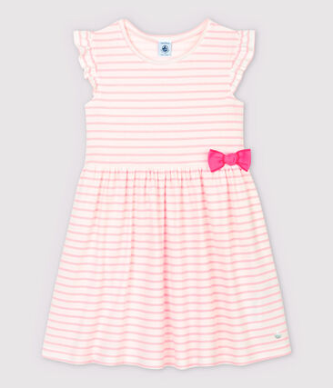 Robe manches courtes en coton enfant fille