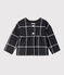 Cardigan bébé fille à carreaux noir CITY/blanc MULTICO
