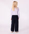 Pantalon enfant en velours uni bleu SMOKING