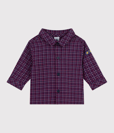 Chemise bébé en flanelle à carreaux