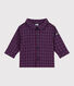 Chemise bébé en flanelle à carreaux
