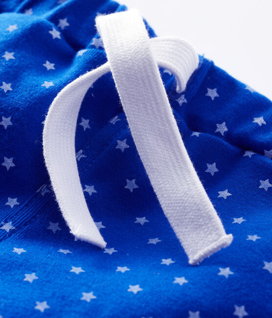 Short bébé garçon imprimé bleu SURF/blanc MARSHMALLOW