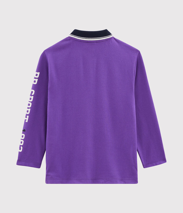Polo enfant garcon violet