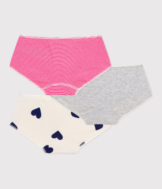 Lot de shorties enfant en coton imprim&eacute; c&oelig;urs multicouleur