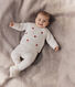 Ensemble 2 pièces bébé en tricot et cœurs brodés