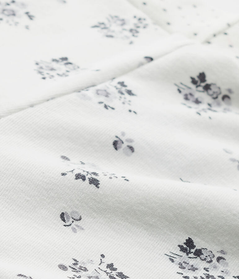 Bas de pyjama fille Mix & Match blanc LAIT/gris GRIS/ MULTICO