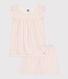 Pyjama short imprimé fleur en coton enfant