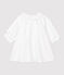 Robe à fleurs bébé fille twill en coton biologique blanc MARSHMALLOW/gris GRIS