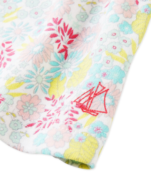 T-shirt b&eacute;b&eacute; fille imprim&eacute; blanc/multicouleur