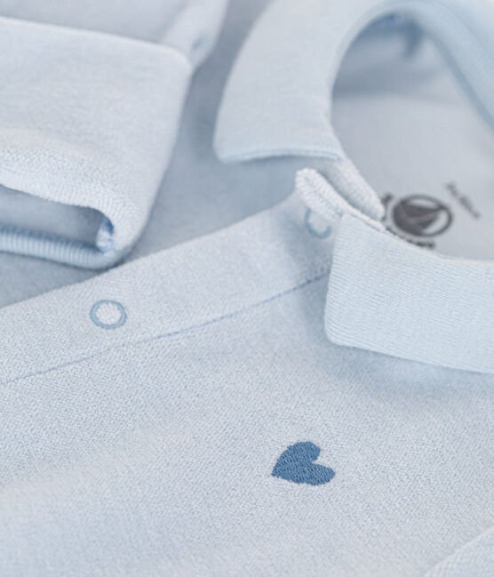 Pyjama en velours bébé bleu GOMME