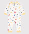 Dors-bien sans boutons-pression et sans pieds animaux marins en coton blanc MARSHMALLOW/blanc MULTICO