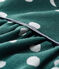 Robe manches longues bébé fille à pois vert SOUSBOIS/blanc MARSHMALLOW CN