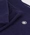 Pyjama femme en coton &eacute;ponge uni bleu marine