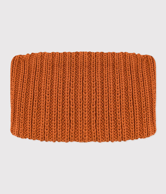 Snood en tricot doublé en polaire bébé/enfant garçon-fille marron ECUREUIL