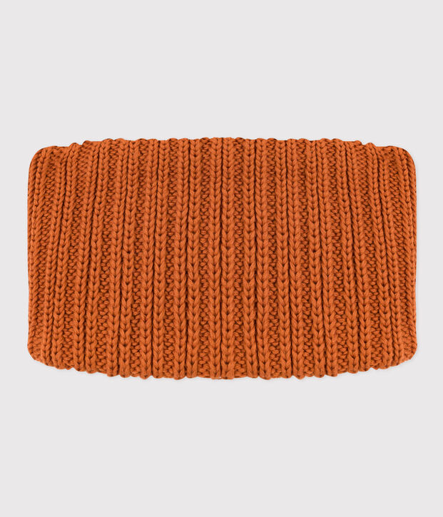 Snood en tricot doubl&eacute; en polaire b&eacute;b&eacute;/enfant gar&ccedil;on-fille marron