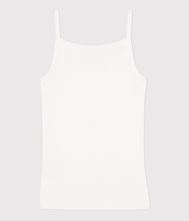 Chemise &agrave; bretelles L'ICONIQUE en coton BIO Femme blanc