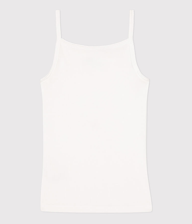 Chemise &agrave; bretelles L'ICONIQUE en coton BIO Femme blanc