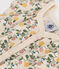 Combinaison courte fleurs en coton bébé blanc AVALANCHE/ MULTICO