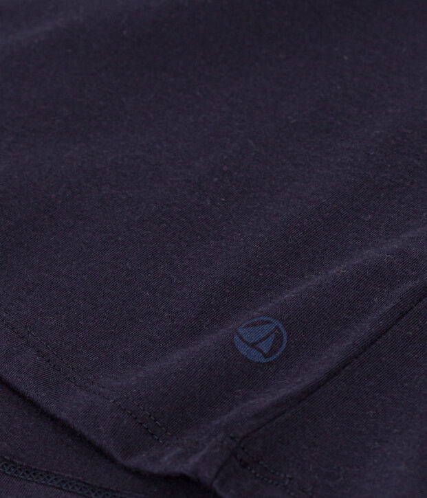 Tee-shirt LE DROIT col rond en coton Femme bleu marine