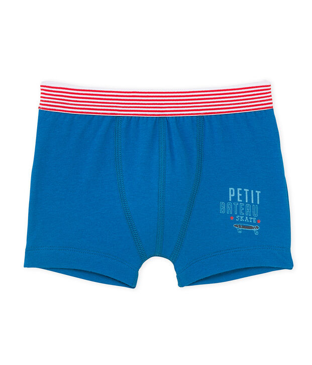 Boxer gar&ccedil;on &agrave; motif bleu Mykonos