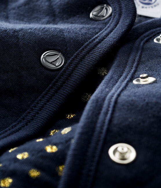 Cardigan bébé fille en tubique matelassé bleu SMOKING CN