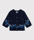 Cardigan bébé fille en tricot laine et coton