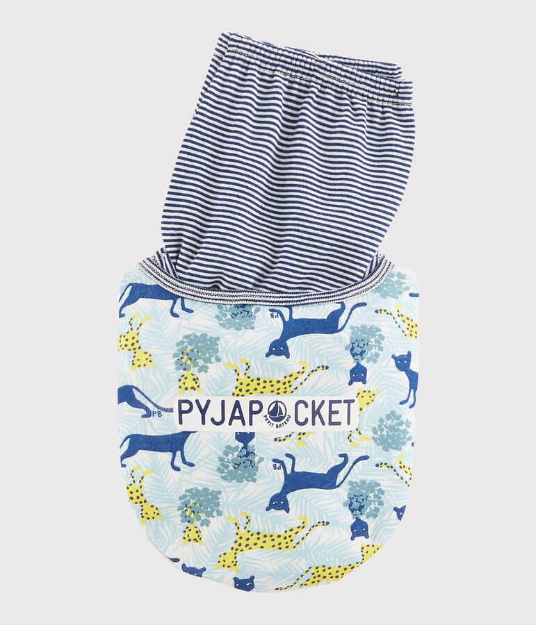 Pyjacourt petit gar&ccedil;on en c&ocirc;te blanc MARSHMALLOW/blanc MULTICO