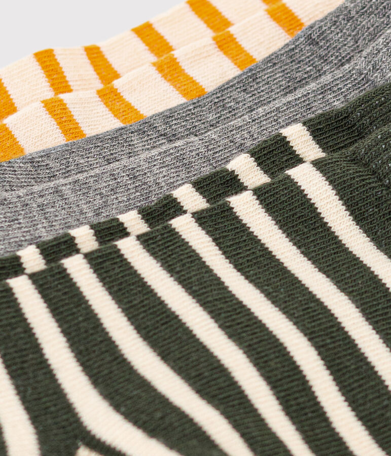 Lot de 3 paires de chaussettes ray&eacute;es enfant gar&ccedil;on-fille multicouleur